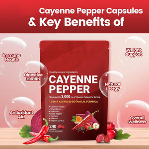 Cayennepeper Softgelcapsules 240 Telling Ondersteunt Aderhartbloedvat Gezondheid E D3 K2 Druivenzaad Meidoorn Rode Biet Berine - Product Image 3