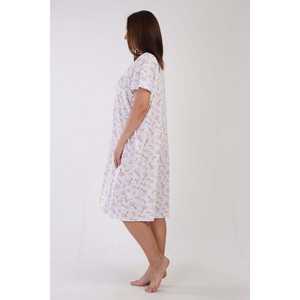 Camisón clásico de manga corta para mujer, rosa, tejido, suave, para dormir - Product Image 2