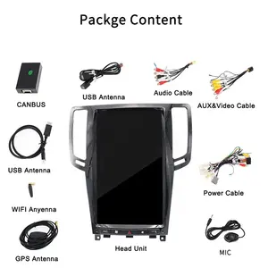 13,6 Zoll Android Autoradio für Infiniti G37 G35 G25 G37S 2007-2013 Tesla Style Auto Multimedia Player Wireless Carplay 4G