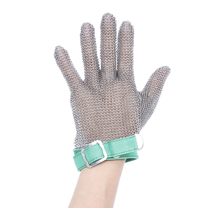 Gants <span class=keywords><strong>de</strong></span> protection pour <span class=keywords><strong>boucher</strong></span> <span class=keywords><strong>en</strong></span> acier inoxydable, certifiés CE, anti-coupure, ajustement confortable - Product Image 1