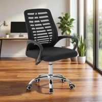 Chaise de conférence confortable pour longues sessions, chaise de bureau pour employés, chaise de maison en maille avec dossier