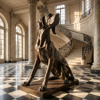 Statue de bouledogue en bronze sur mesure - Moulage à la cire perdue personnalisé avec patine antique appliquée à la main, sculpture en bronze