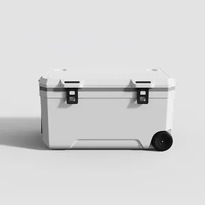 定制大型便携式165QT冷却器方形塑料冰柜食品啤酒鱼野营硬冷却器盒