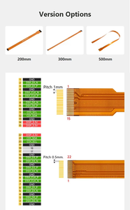 สำหรับราสเบอร์รี่พาย 5 ดีเอสไอ เอฟพีซีสายเคเบิลแบบยืดหยุ่น, 22PIN ถึง 15PIN, สำหรับหน้าจอแสดงผลดีเอสไอ, สายริบบิ้นเอฟพีซีความยาว 200 มม./300 มม./500 มม. - Product Image 3