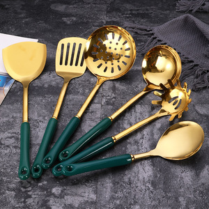 Accessoires de cuisine de luxe, outils de cuisson, spatule à fentes, ustensiles de cuisine, cadeau, métal, acier inoxydable, ensemble d'ustensiles de cuisine - Product Image 5