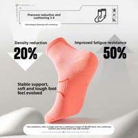 Chaussettes de course professionnelles pour jeunes, unisexes, antidérapantes, en tissu éponge respirant, à compression, écologiques et antibactériennes