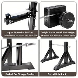 Professional Muscular Comprehensive <b>Training</b> Machine Multifunction <b>Strength</b> <b>Training</b> Smith Machine Customizable for Gym Home - Product Image 4