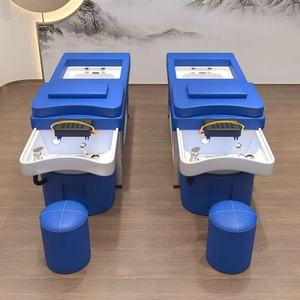 Lit de shampooing électrique multifonctionnel moderne avec circulation d'eau, thérapie capillaire et pédicure pour salon - Product Image 6