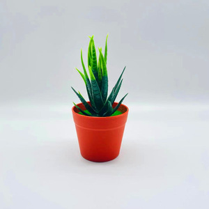 Plantes succulentes artificielles en pot, plantes vertes en plastique pour bureau, petite décoration intérieure, 30g Q-310 - Product Image 4