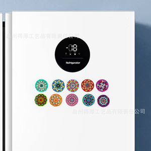 Imanes redondos para nevera con mandala, 3 piezas, pegatinas magnéticas, decoración del hogar, regalos culturales - Product Image 3