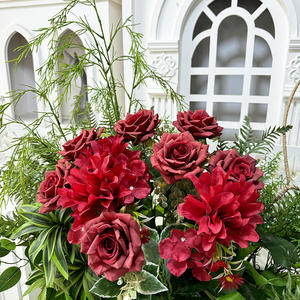 10 têtes printemps Rose grappes haute qualité <span class=keywords><strong>Hugo</strong></span> diamètre 9 cm décorations pour la maison Graduation Halloween nouvel an bas prix - Product Image 3