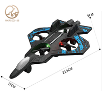 Drone rechargeable résistant aux chocs avec lumières colorées, quatre hélices, avion télécommandé, avion en mousse à cascade de gravité, jouets