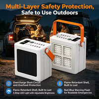 Banco de Energía Solar de 120000mAh/200000mAh y 22.5W con Batería de Litio-Polímero, PVC, 12 Puertos, Luz LED para Camping y Brújula para Emergencias al Aire Libre