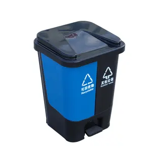 Rückverwertung Abfallbehälter beutel Abfallbehälter Recycling mit 2 Abteilungen Recycling-Mülleimer