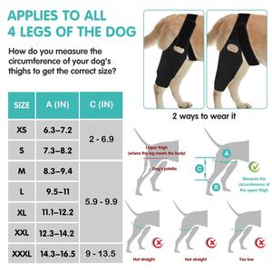 6 yan stabilizatörler ile köpek dizlik Fit <span class=keywords><strong>4</strong></span> bacaklar, yırtılmış Acl Hind bacak Luxating Patella için köpek bacak parantez, köpek kalça eklem bakım Sup - Product Image 2