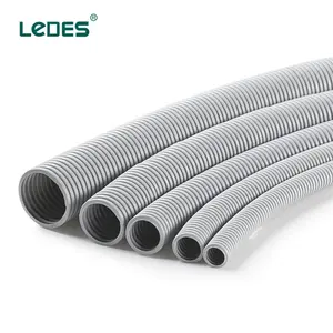 Flex Wire Raceway UL1653 Plastic PVC Grey Liquidtight Flexible Conduit Cable Duct Management System