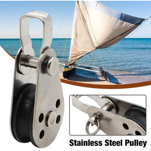 Poulie en acier inoxydable M25 avec roue en nylon pour réparation et remplacement de matériel marin de bateau - Product Image 5