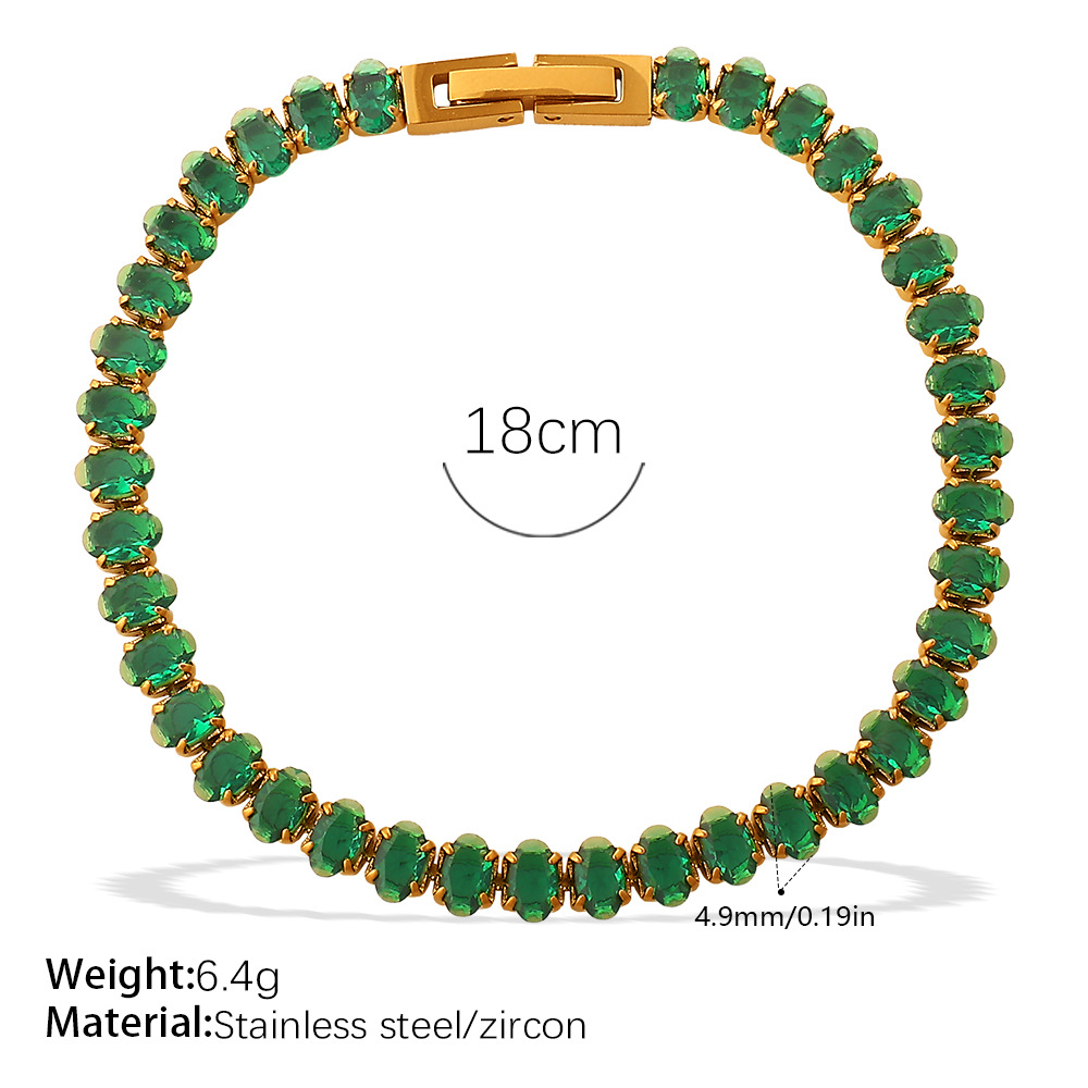 SL456GNG Green Zircon Bracelet