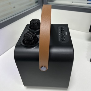 SP-100 Mini haut-parleur karaoké sans fil portable, cadeau <span class=keywords><strong>d</strong></span>'<span class=keywords><strong>anniversaire</strong></span>, avec deux microphones pour enfants, pour la maison, les fêtes en plein air - Product Image 3
