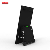 Panneau de Menu de magasin LCD à batterie IP65 portable de 43 pouces avec roue pour les magasins de restaurant