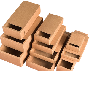 Boîte d'emballage coulissante rigide en carton recyclé écologique avec gaufrage, taille et couleur personnalisées pour l'emballage de cadeaux et d'épicerie - Product Image 1