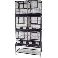 Vente en gros de cage à oiseaux en acier inoxydable durable, grande cage à perroquets pour l'intérieur et l'extérieur, cage à oiseaux robuste pour tous les types de perroquets