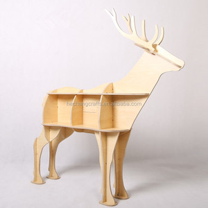Nouvelle conception de puzzle en bois en forme de cerf, étagère à livres familiale, décoration intérieure, best-seller - Product Image 3