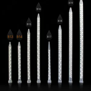 B-10-18 Tubo misturador de plástico para agitação, agitador de dois componentes, conector de sino, bico de mistura para adesivo