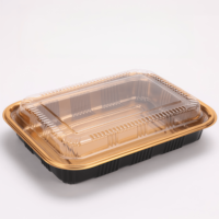 Boîte à emporter personnalisée en plastique PET transparent anti-buée avec couvercle, pour biscuits, sushis, sashimi, bento – Vente en gros