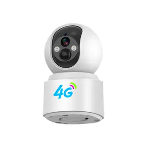 Câmera de câmera inteligente com bateria de 3MP e sem fio para uso interno, nova câmera Smart Home H.265 CCTV IP PT 4G