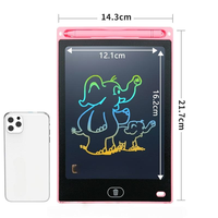 Tablette d'écriture LCD à écran couleur en plastique 8,5/10/12/16 pouces, stylet effaçable, bloc de dessin numérique, attraction magnétique, pour enfants
