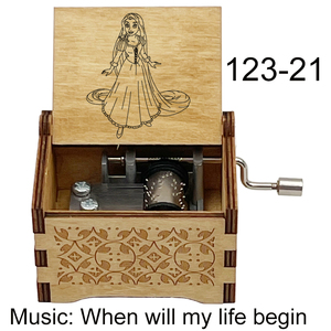 Boîte à <span class=keywords><strong>musique</strong></span> princesse conte de fées à cheveux longs pour enfants, 18 notes, mécanisme à manivelle, cadeau pour enfants - Product Image 4