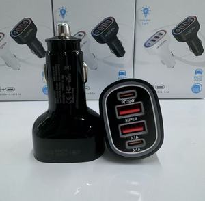 Cargador Rápido para Auto de 90W con <span class=keywords><strong>4</strong></span> Puertos, Cargador para Auto Tipo-C, Adaptador de Carga Súper Rápida USB C para iPhone 17 16/15 Pro Max Plus <span class=keywords><strong>Galaxy</strong></span> S26 - Product Image 3