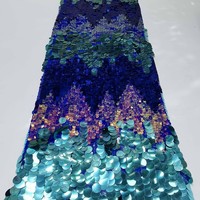 Meilleures ventes : Tissu de performance pour robe de femme, 100% Polyester, léger, multicolore, avec broderie de perles et paillettes 9+18mm