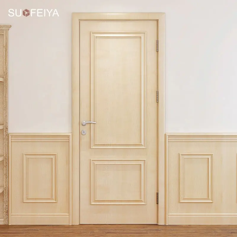 Suofeiya Factory Traditional Room Oak Wooden Door Moulding Interior Doors With Frames