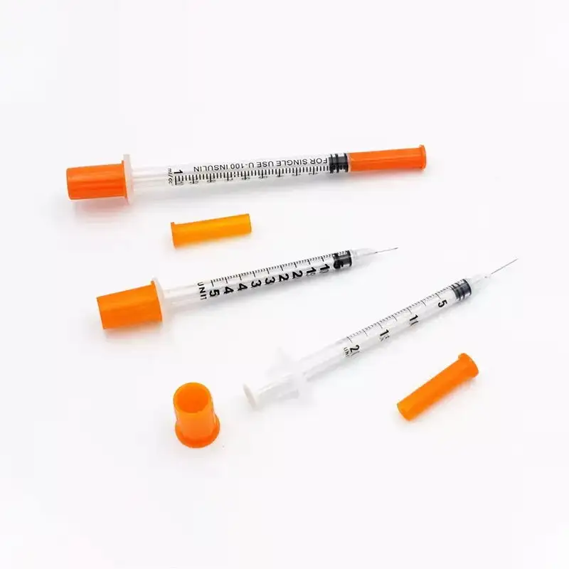 Siringa per insulina monouso medica 1ml 0.5ml 0.3ml siringa per insulina diabetica con ago fisso