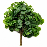 Ranting Daun Maple Hijau dan Merah Buatan, Satu Bundel Daun 57x67cm untuk Dekorasi Rumah, Pernikahan, dan Taman