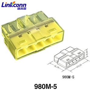 ขั้วต่อสายไฟแบบพุชอิน5พินขั้วต่อสายไฟขั้วต่อสายไฟแบบเร็ว980M-5 P ผ่านการรับรอง CE - Product Image 6