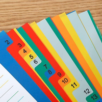 Carpeta A4 Multicolor con Pestañas Preimpresas, Multiperforada A-Z, 20 Partes Reforzadas