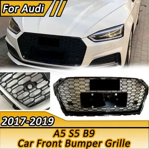 <b>For</b> A5 S5 B9 2017-2019 Upgrade RS5 Style Car Front Bumper <b>Grille</b> Racing Upper Honeycomb <b>Mesh</b> Accessories - Product Image 1