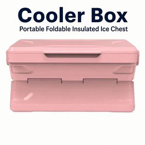 45L Solar Panel Compatible <b>Cooler</b> <b>Box</b> Waterproof Insulated <b>Ice</b> Chest 48H Cooling Foldable Portable Insulated <b>Ice</b> Chest - Product Image 1