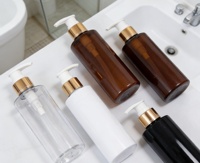 Botellas de Plástico PET Transparentes/Blancas/Ámbar de 300ml/500ml con Bomba Dosificadora para Champú, Loción, Cosméticos, Cuidado Corporal y Productos de Belleza