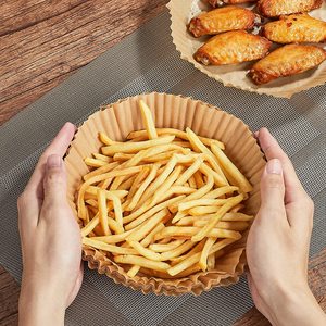 LFGB Air Fryers Oven <b>Baking</b> Tray Fried Chicken Basket Mat Airfryer Pot Round Grill Pan Accessories air Fryer Paper - Product Image 3