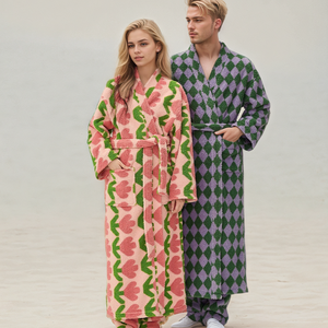 Kimono Invernale Caldo in Flanella Effetto Riso, Accappatoio Lungo in Pile Corallo, Vestaglia <span class=keywords><strong>da</strong></span> <span class=keywords><strong>Notte</strong></span> Comoda per Donne - Product Image 3
