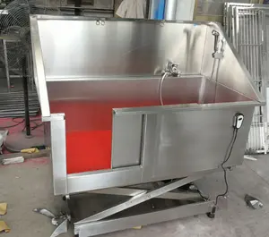 Pet Equipment Stainless Steel Electric Lift Dog Grooming Bathtub For Sale
