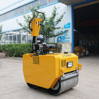 Mini-compacteur routier hydrostatique complet 550 kg, moteur essence EPA Euro 5 ou diesel, tambour lisse tandem, machine à pavage