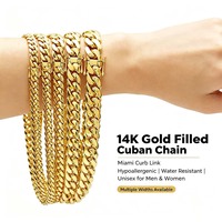 Chaînes et bracelets tendance en or 14 carats plaqué or, style Miami Cuban Link, pour hommes et femmes, vente en gros, bijoux hip-hop, fabrication DIY
