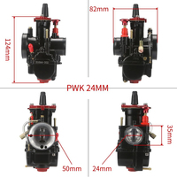 Kit complet de carburateur PWK 28 mm avec ensemble de gicleurs en laiton pour moto tout-terrain, VTT, UTV de 50 à 250 cm³, 2 et 4 temps