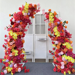 QSLH Ti321 personalizado boda Isle Flower Runner arco puerta boda arco flores <span class=keywords><strong>para</strong></span> evento entrada <span class=keywords><strong>camino</strong></span> Decoración - Product Image 4