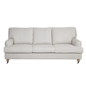 Modern Kualitas Tinggi Desain Baru Model Baru Furnitur Warna Krem Boston Sofa Ruang Tamu